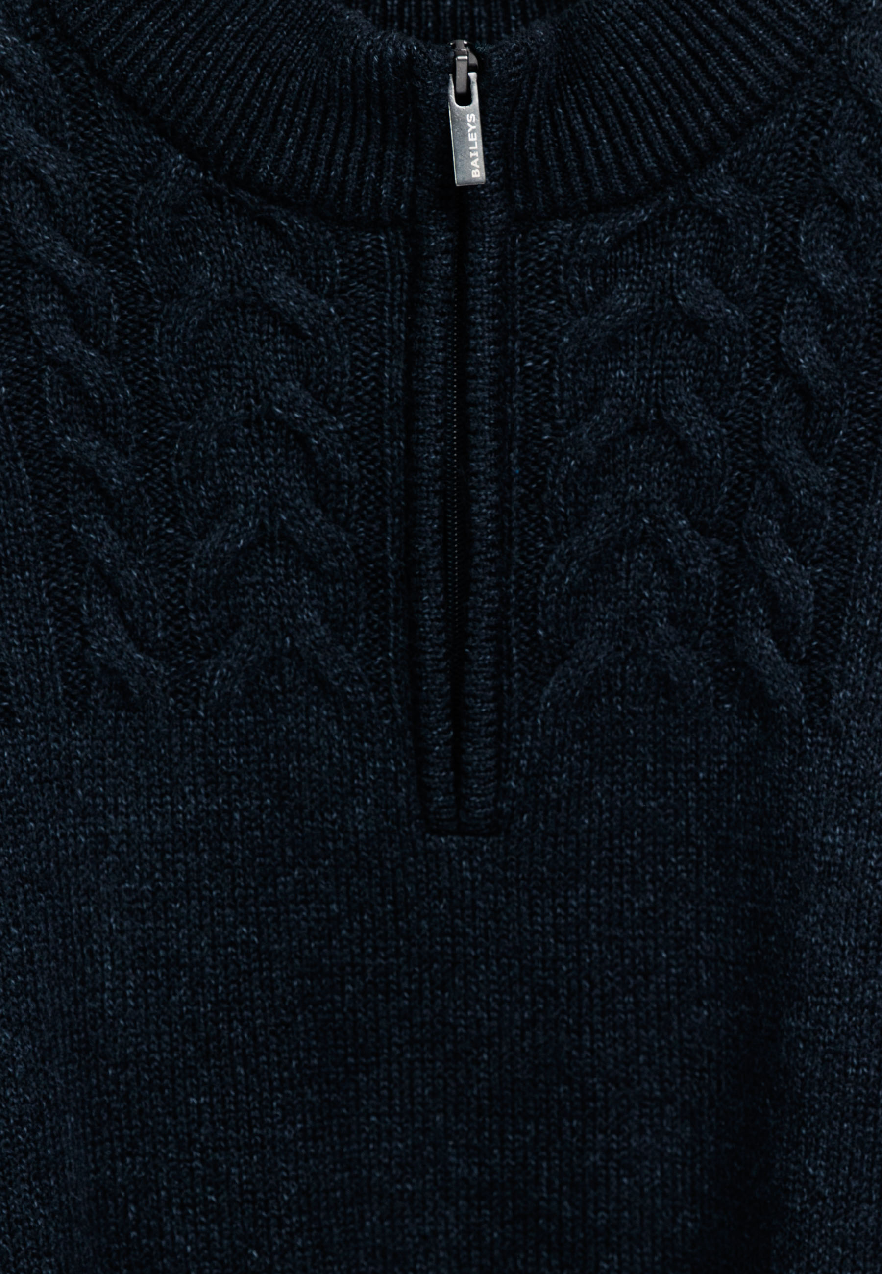 Gebreide trui met kabeldessin - Blue