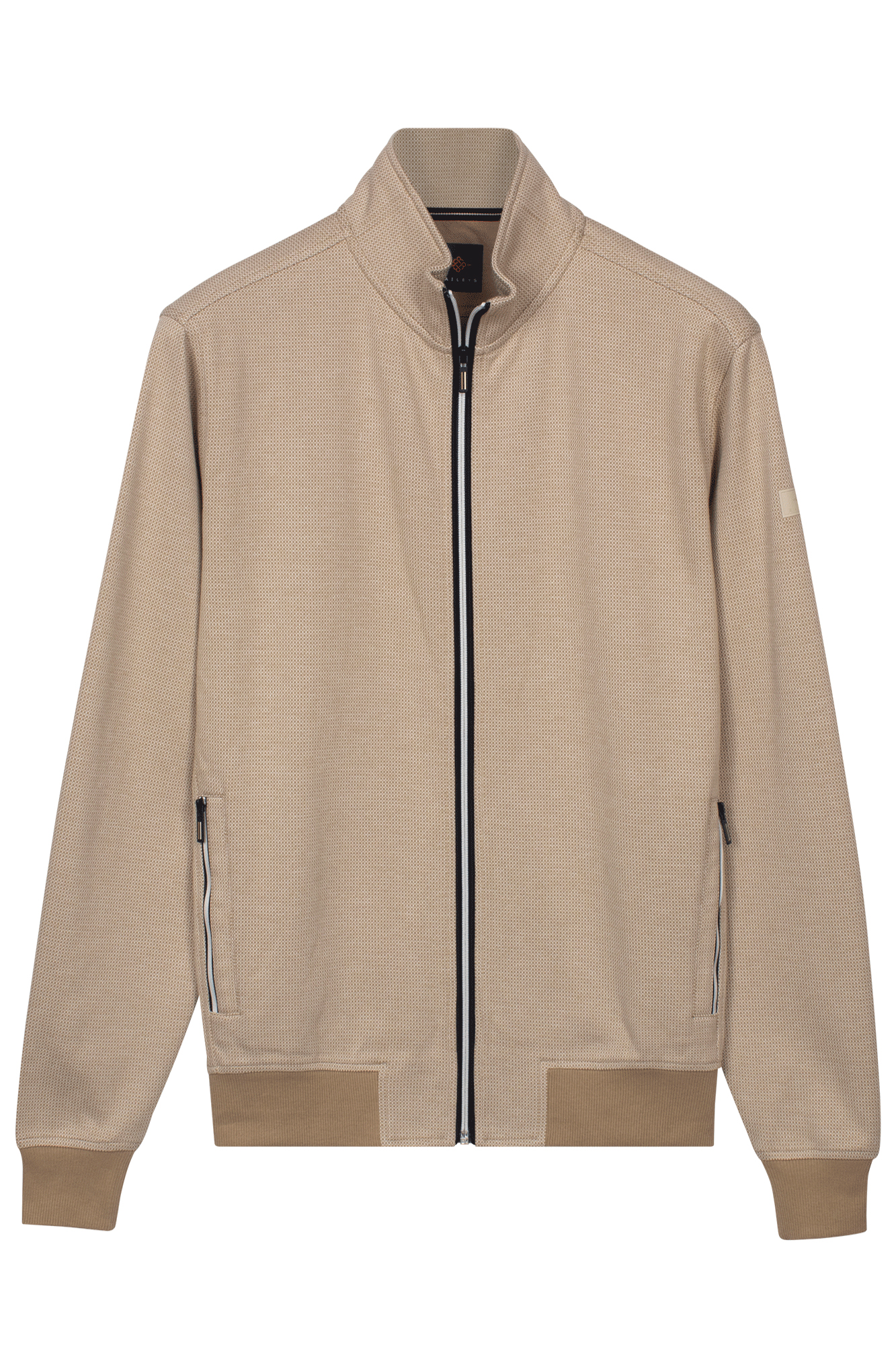 Sweatvest met jacquard structuur - Brown