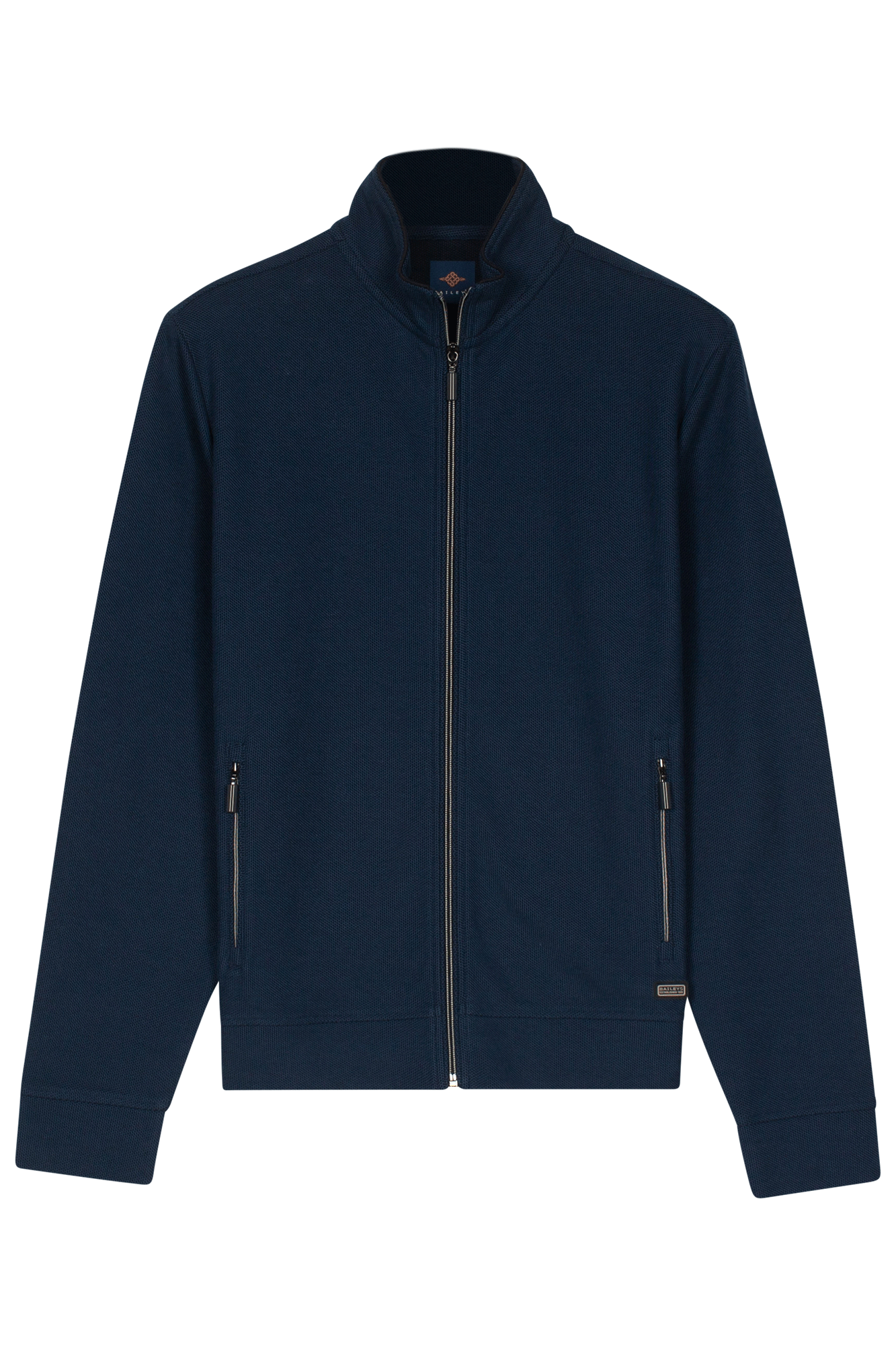 Jacquard katoenen sweatvest - Blue