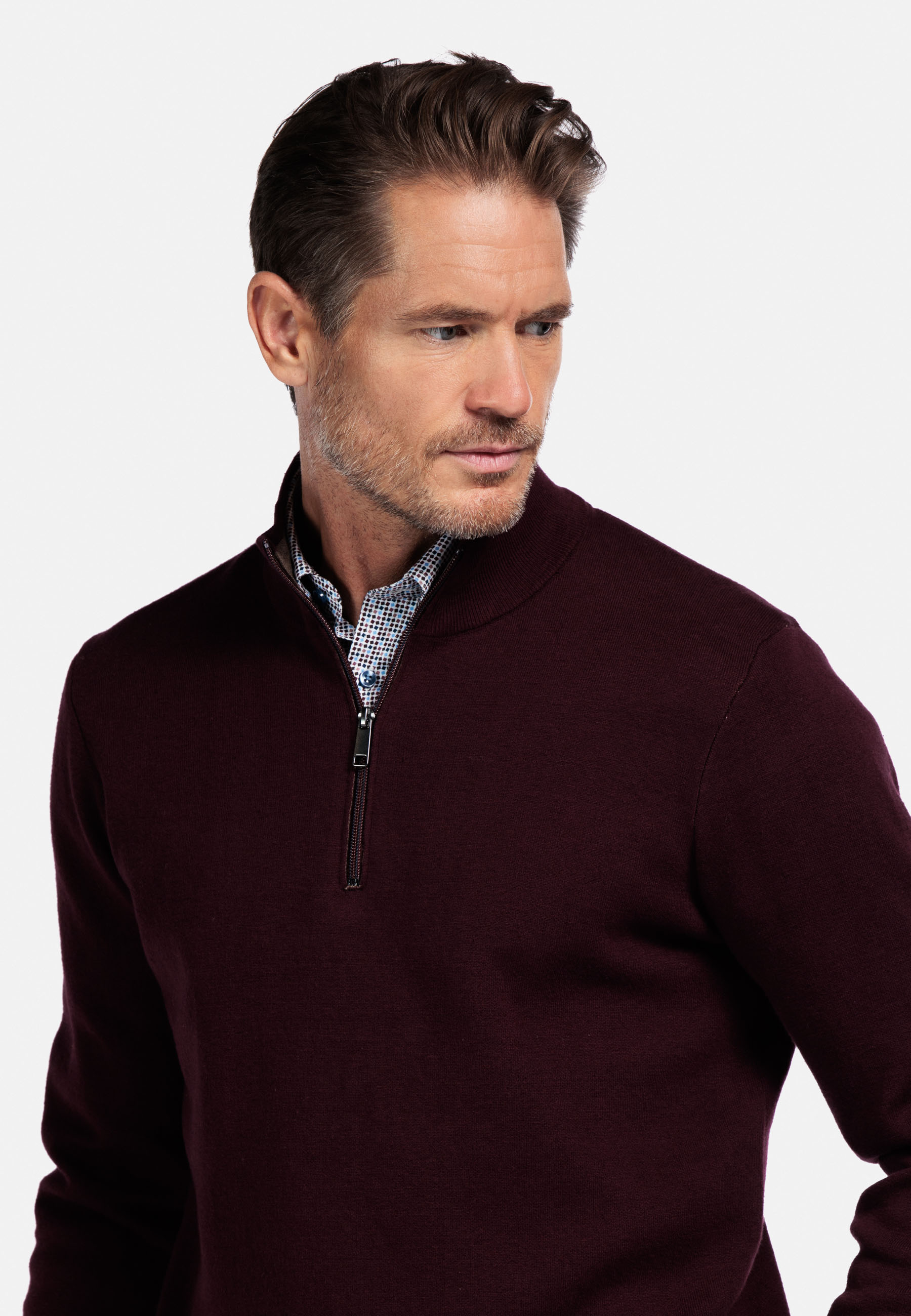 Fijngebreid katoen-cashmere trui - Purple