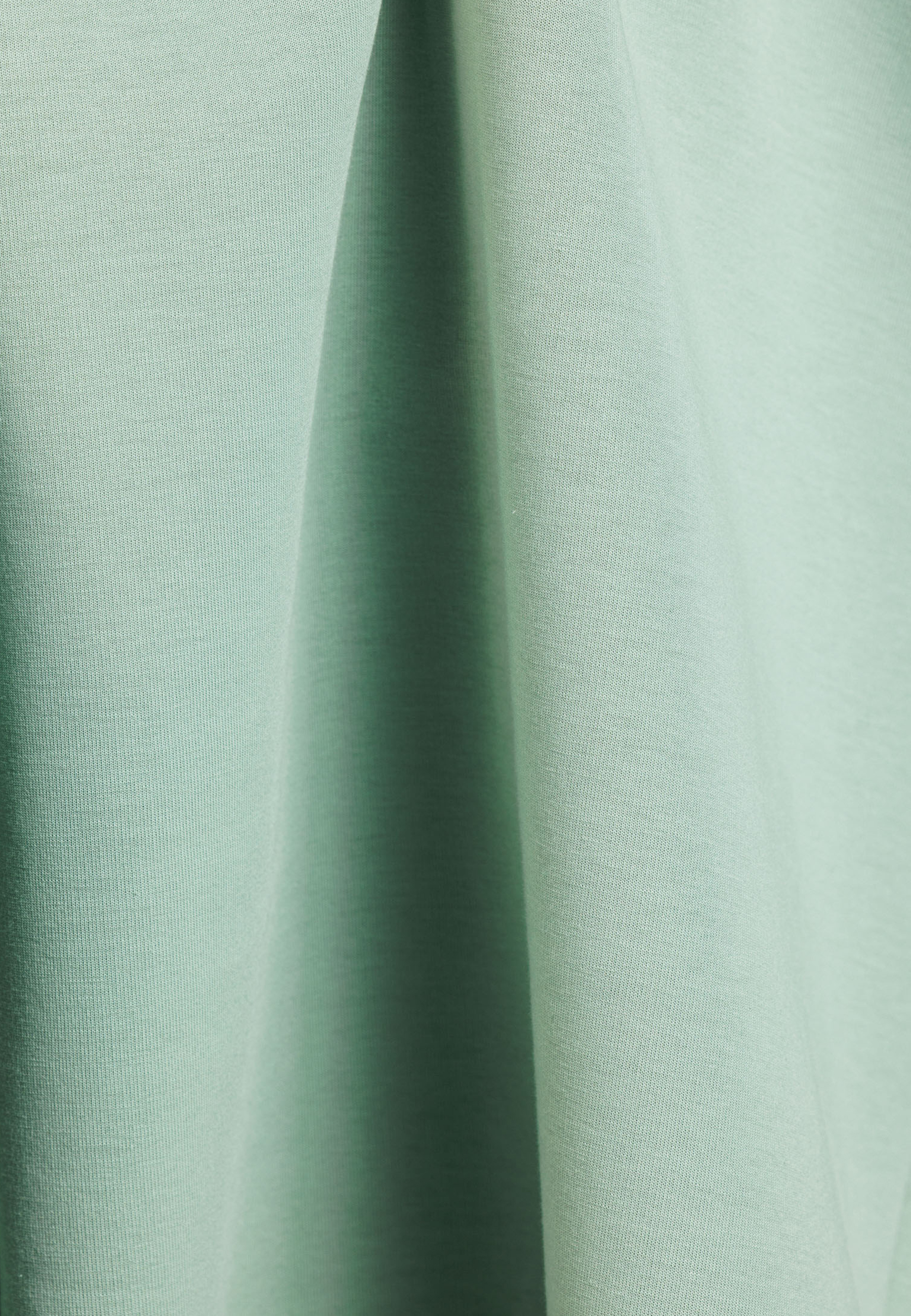 Katoenmix sweater met halve rits - Groen