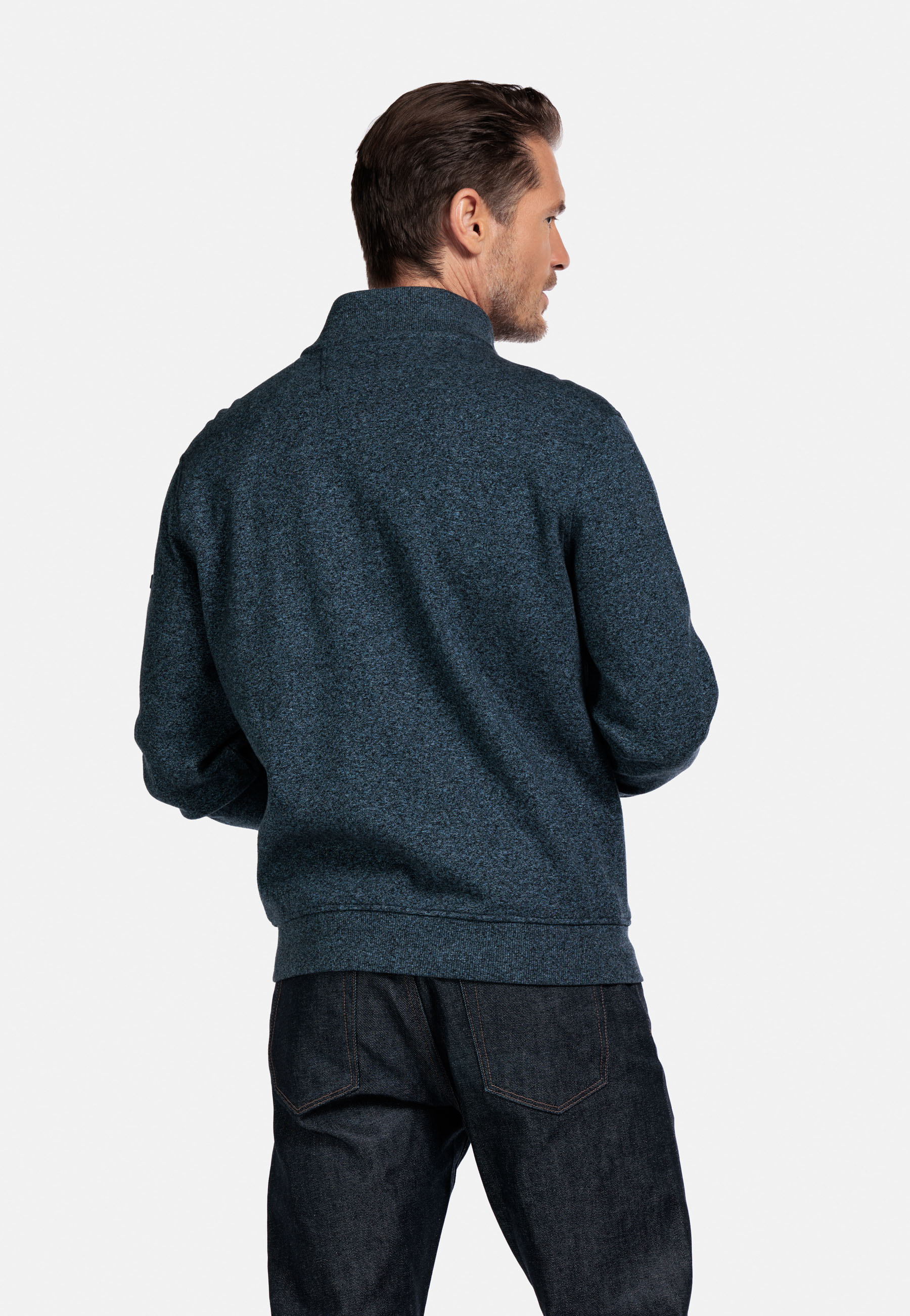 Katoenen sweatvest met rits - Blue