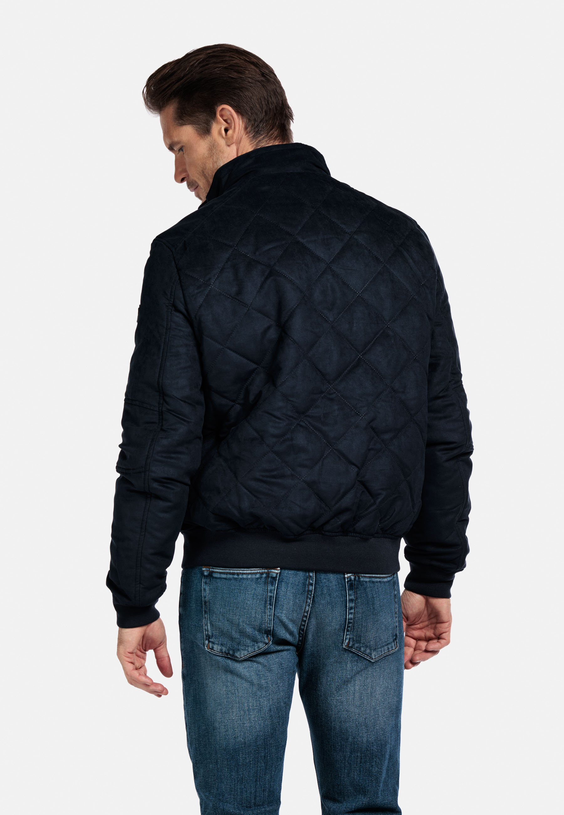 Bomberjack met quilted front - Blue