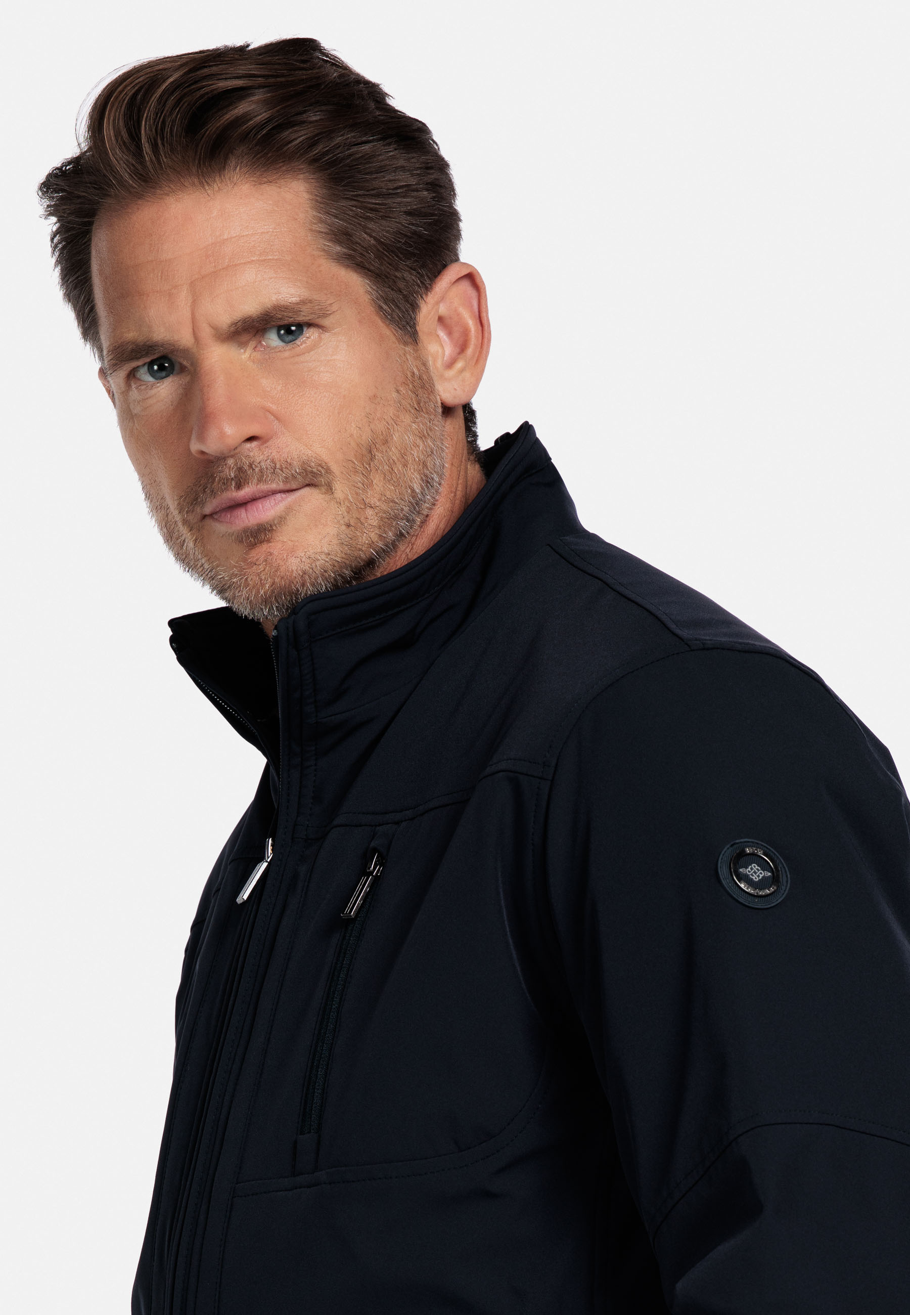 Technische outdoorjas met kraag - Blue