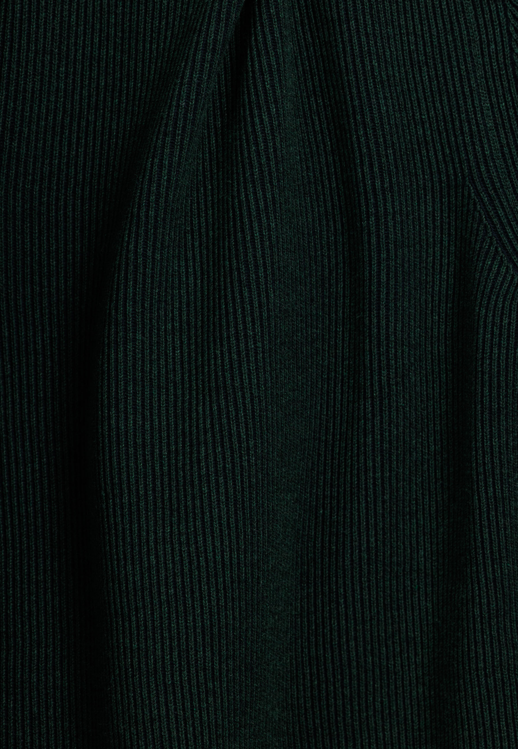 Plated ribtrui met halve rits - Green