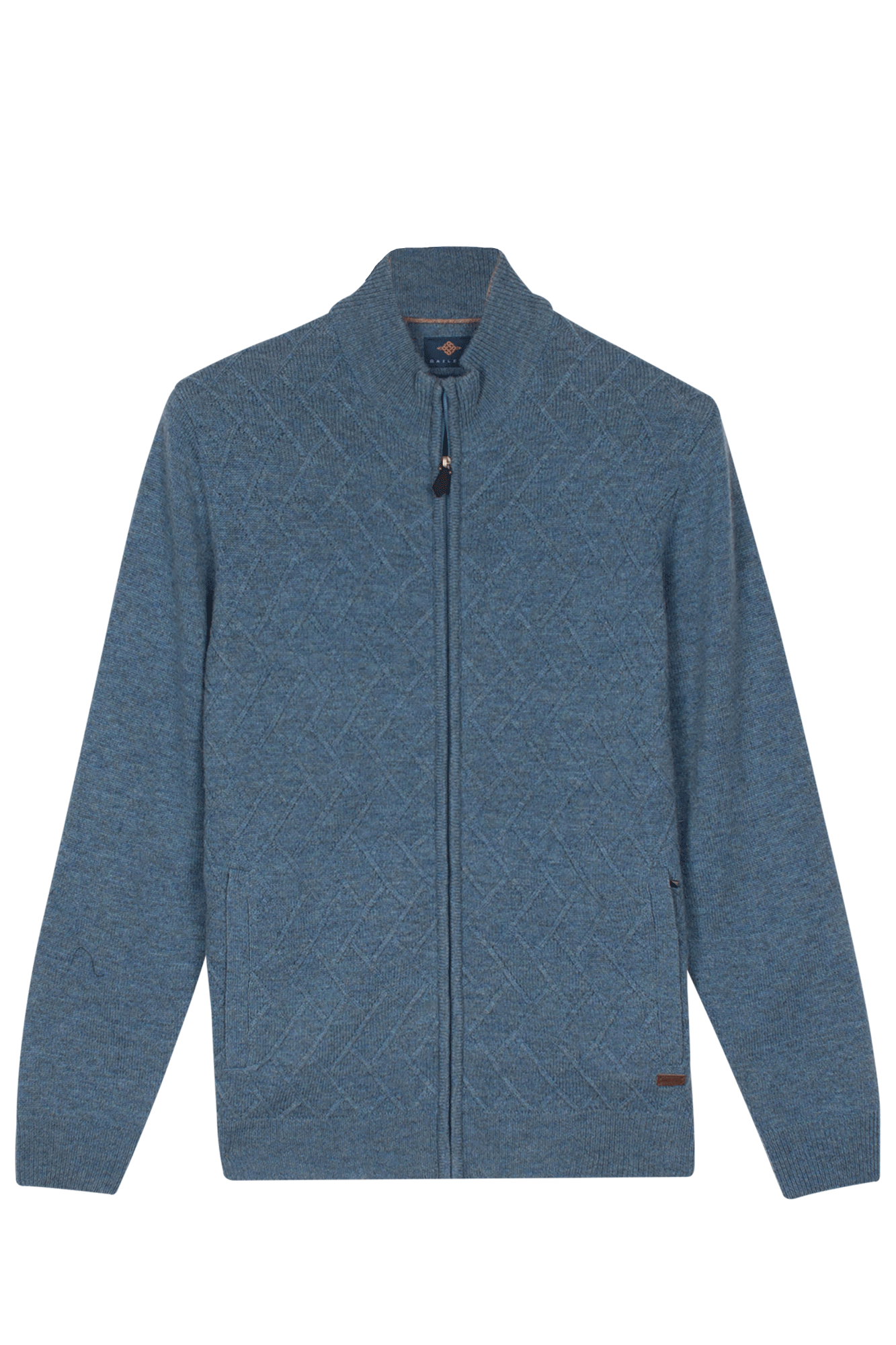 Lamswollen vest met rits - Blue