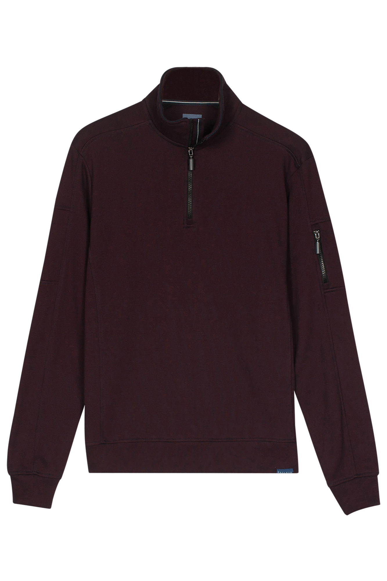 Interlock sweater met halve rits - Purple