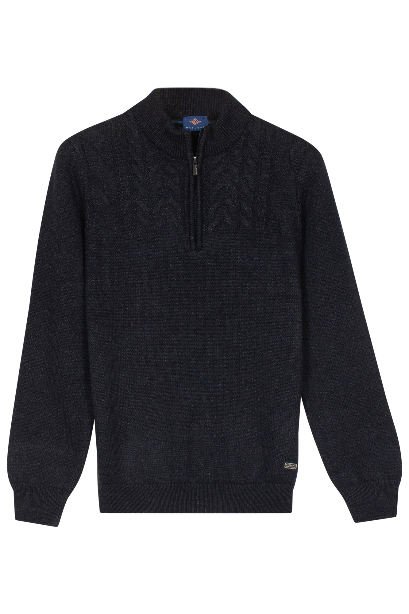 Gebreide trui met kabeldessin - Blue