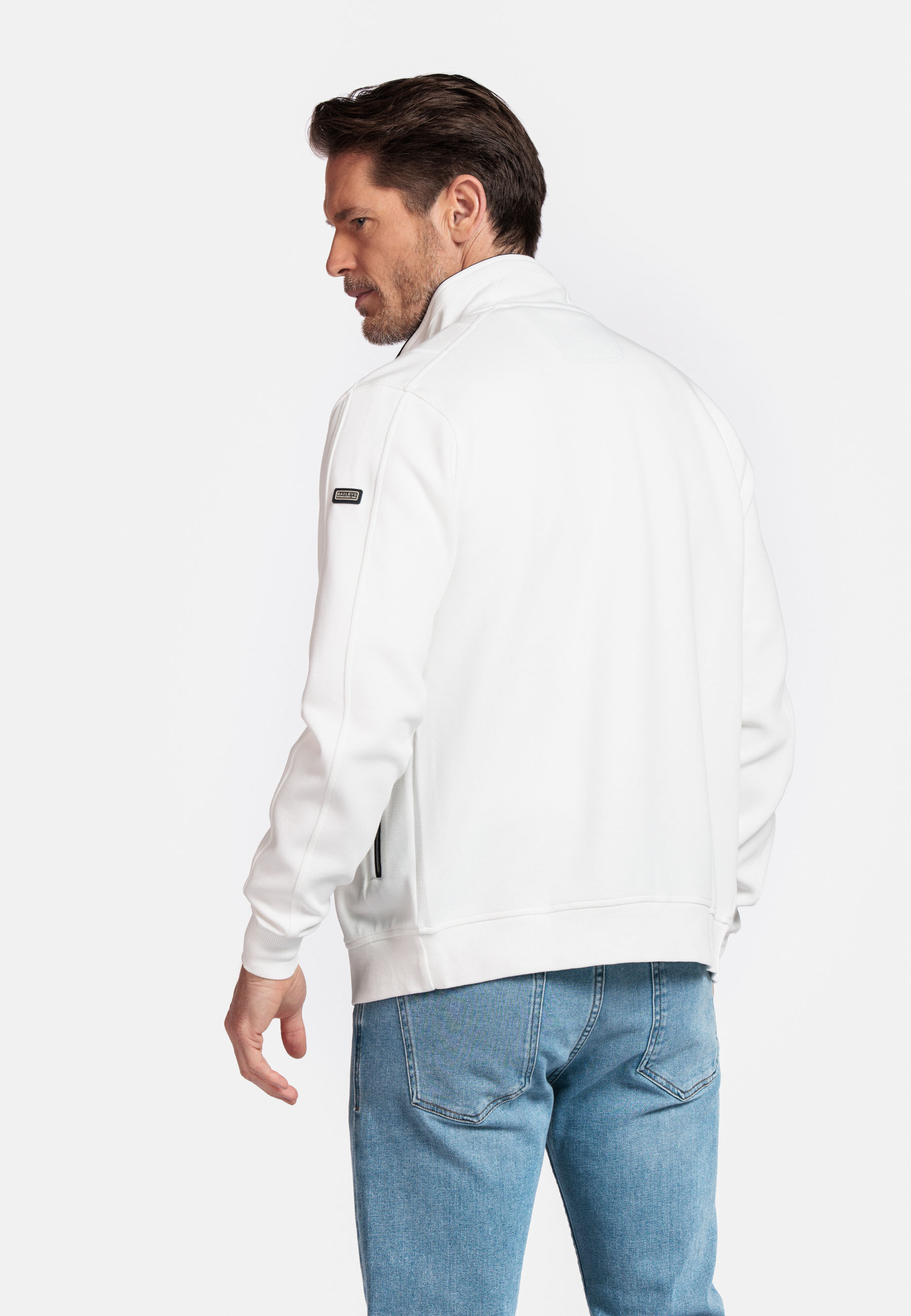 Katoenmix sweatvest - Wit