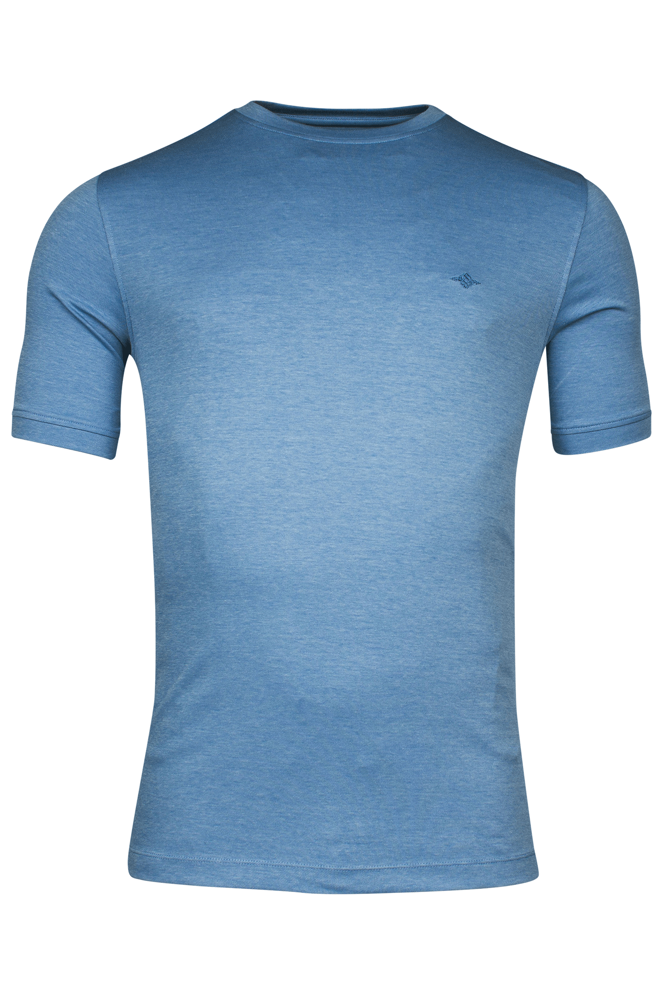 Katoenmix Basic T-shirt - Delft Blue