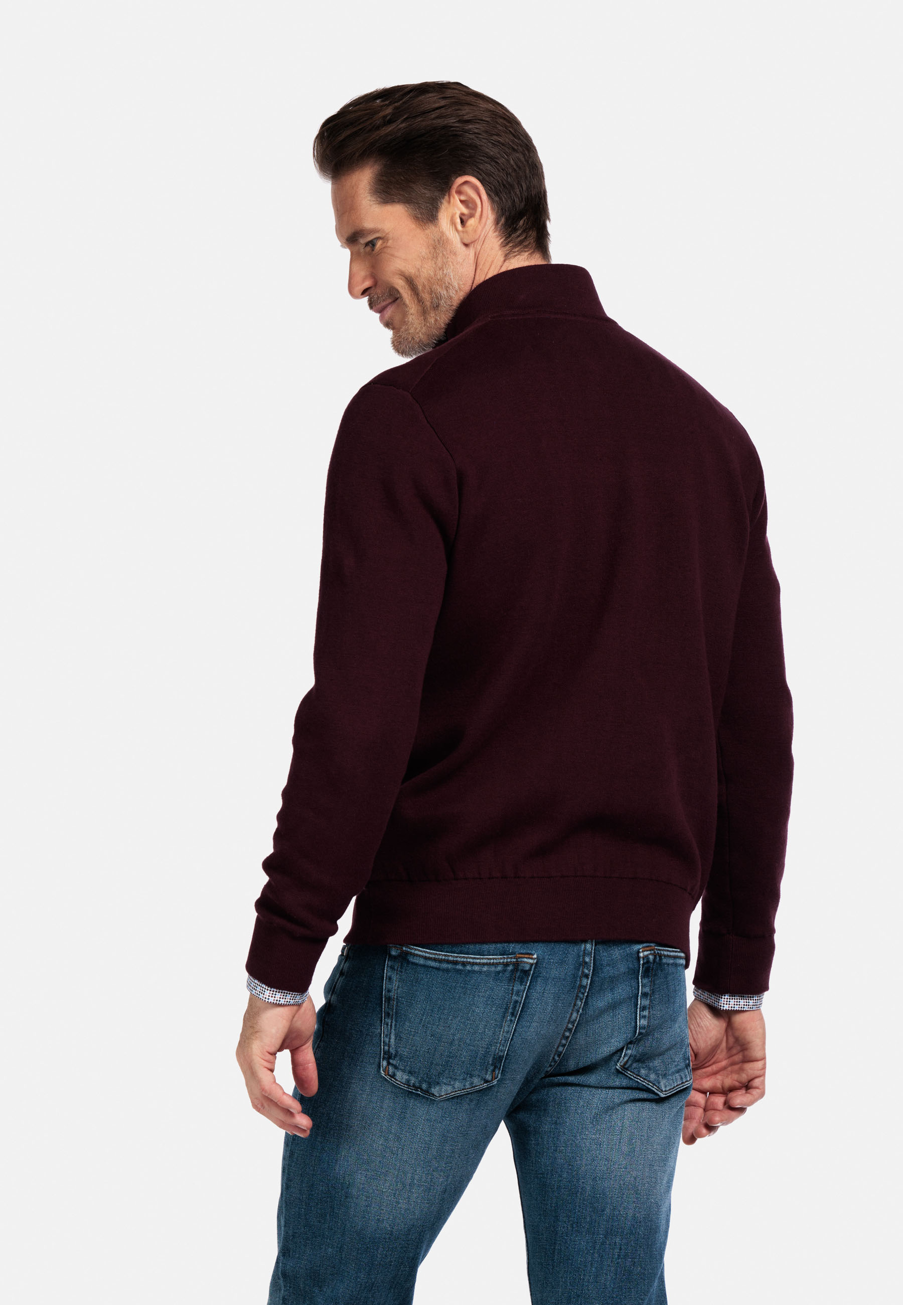 Fijngebreid katoen-cashmere trui - Purple