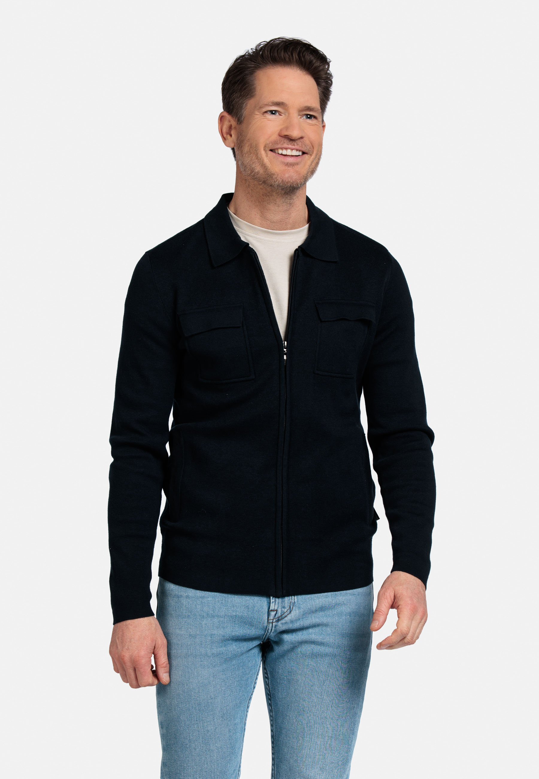 Katoenen vest - Navy