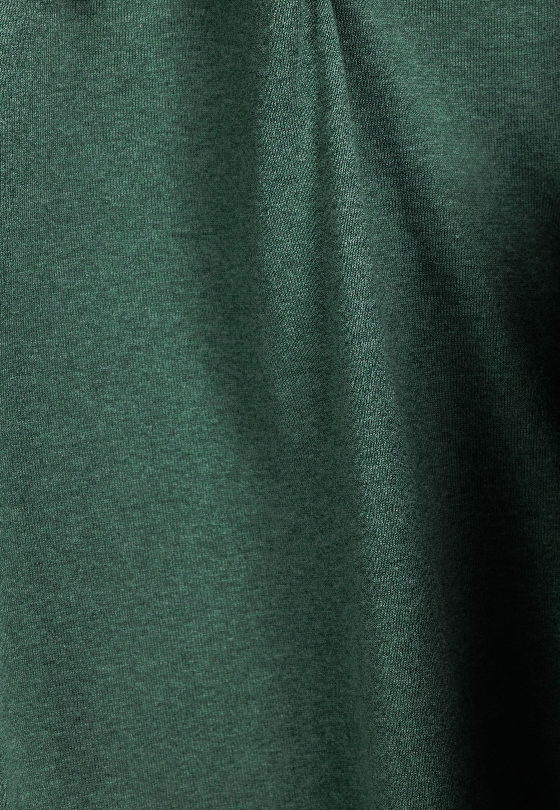 Katoenmix pullover met halve rits - Green