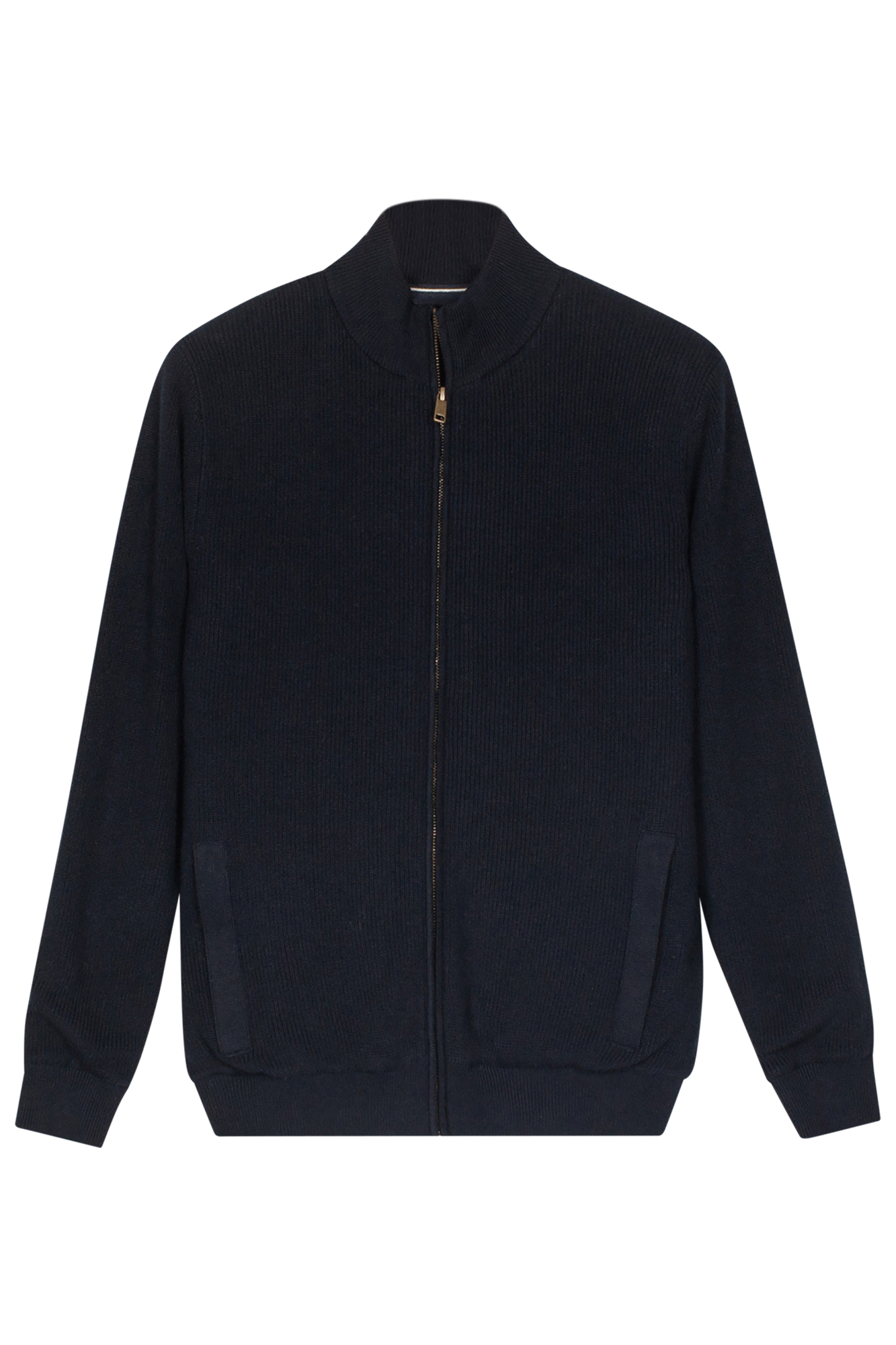 Fijngebreid katoen-cashmere vest - Blue