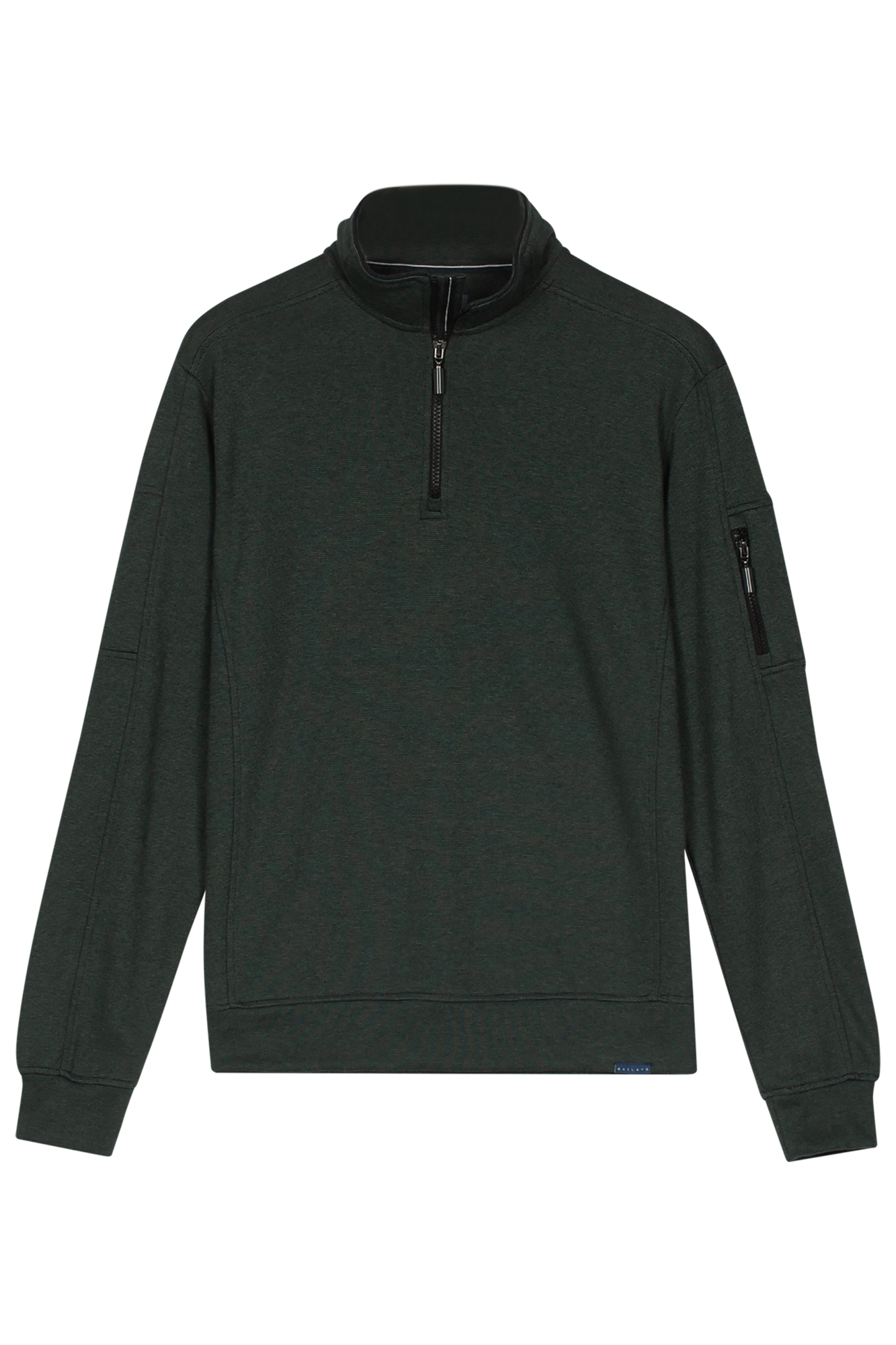 Interlock sweater met halve rits - Green