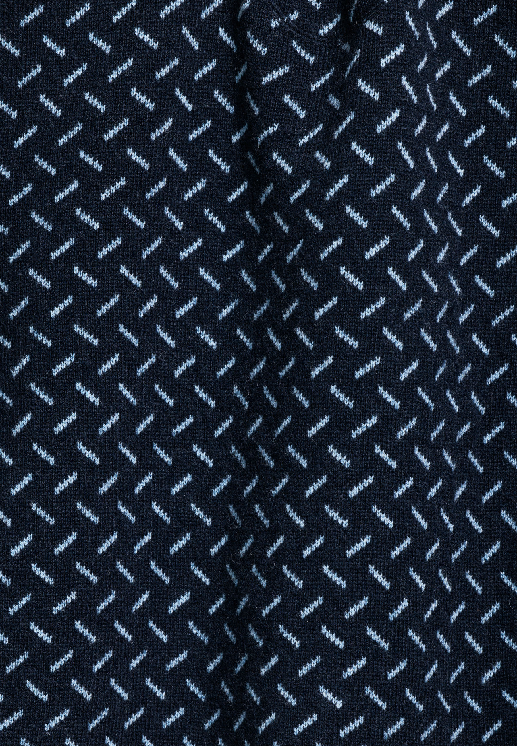 Lamswollen jacquardtrui - Blue