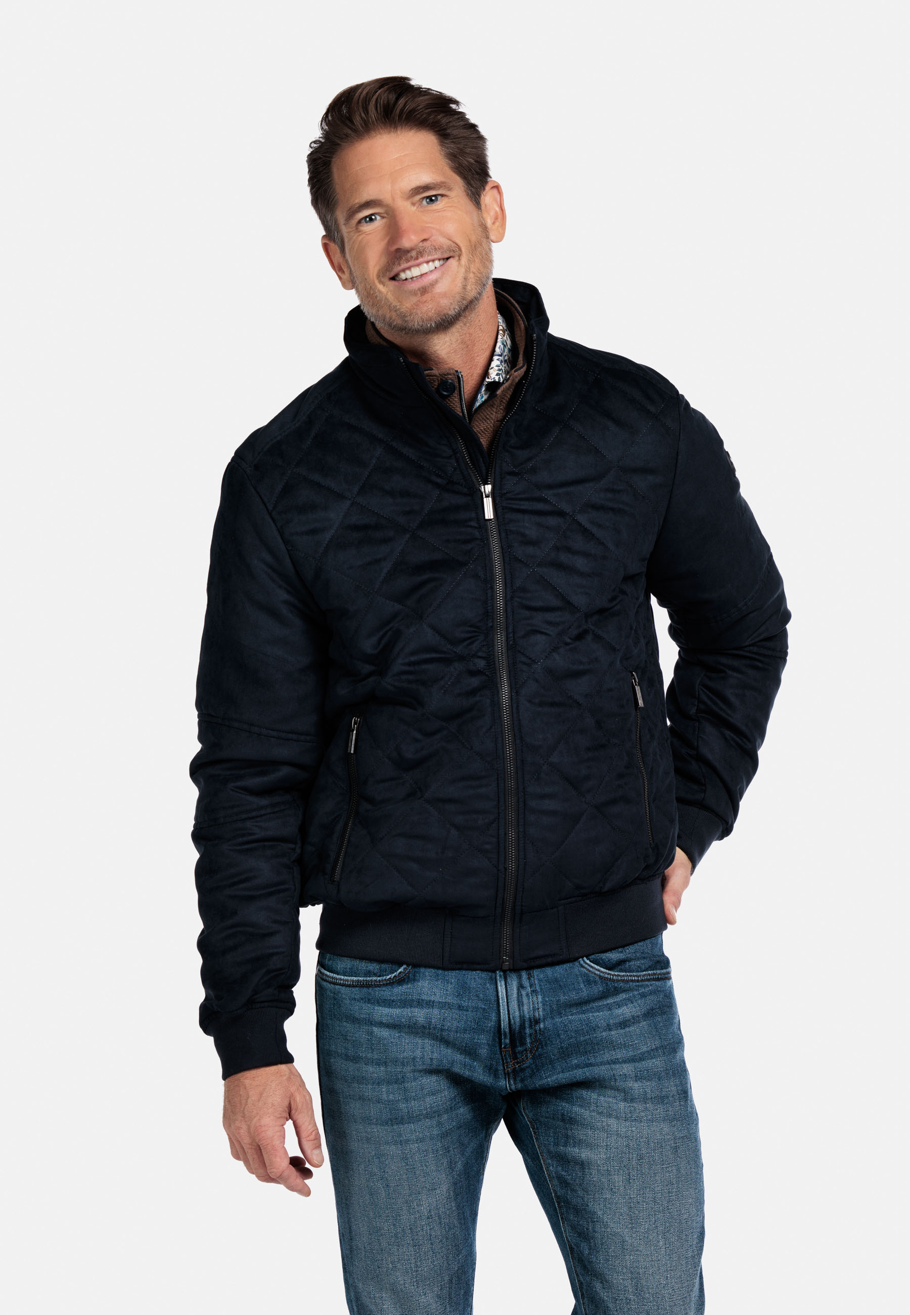 Bomberjack met quilted front - Blue