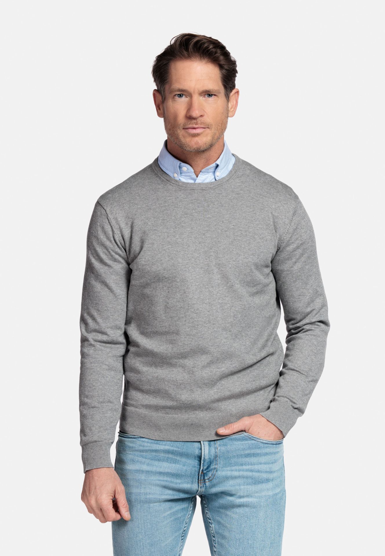 Ronde hals pullover - Grey 