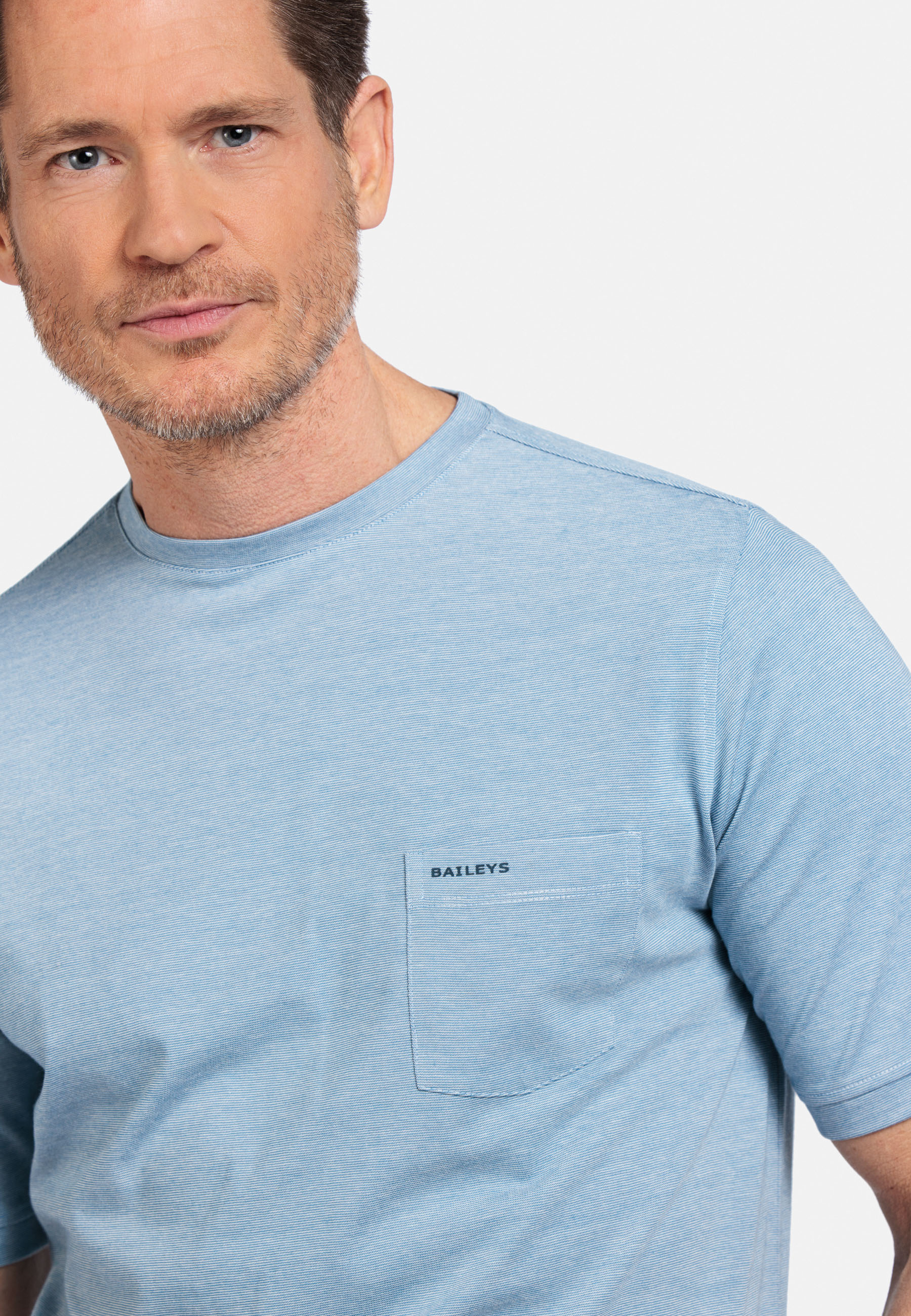 Pima Katoen T-shirt - Denim Blue