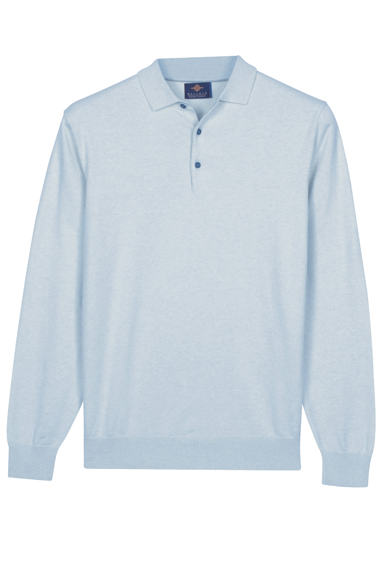 Pima katoen polo pullover - Blue