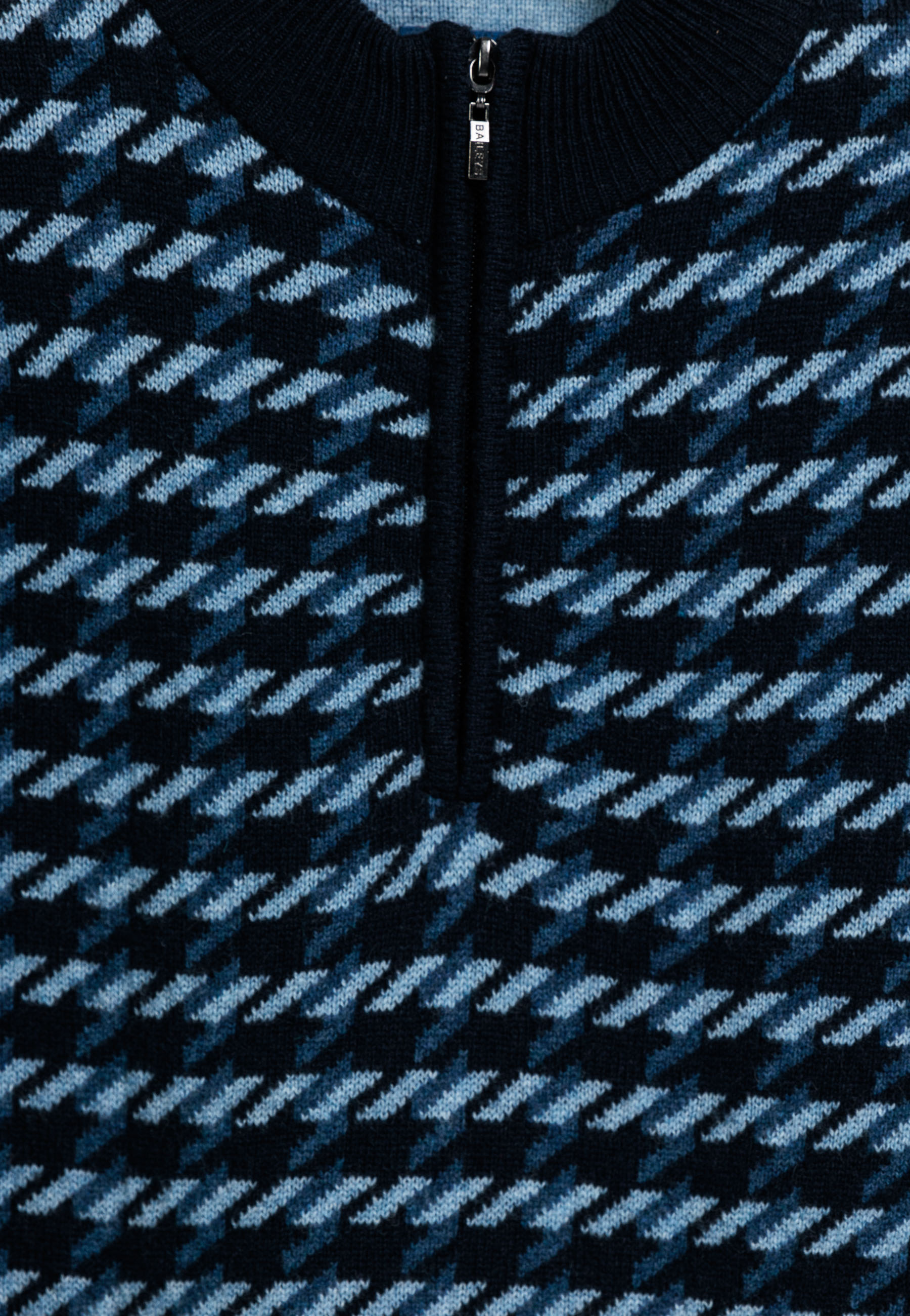 Lamswollen jacquardtrui - Blue